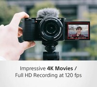 Sony Alpha ZV-E10L Mirrorless vlog Camera with 16-50 mm Optical Zoom Lens | 24.2 MP |Made for Creators, APS-C Sensor, Advanced Autofocus, Clear Audio,4K Movie Recording