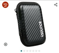 Sounce Rugged Hard Drive Case,6.35cm/2.5-inch, Hard Disk Docking Station, Portable Storage Shell for Hard Disk USB Cable Power Bank Mobile Charger Earphone, Waterproof (Black)