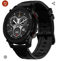 Maxima Max Pro X4+ Rugged Bluetooth Calling Smart Watch 1.32" Round Always on Premium Display with 360x360 px Resolution, AI Voice Assitant, Advance UI, 340 mah Big Battery, HR/SpO2, 150+ Watch Faces