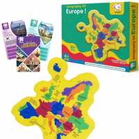 Storio EVA Foam Geography of Europe Map Puzzles for Kids With Trump Fact Cards For Playing Learning & Educational Toys - Jigsaw Puzzles for Kids Ages 4-8 - Gift for 4, 5, 6, 7, 8 Year Old Boys & Girls