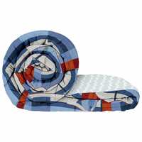 Story@Home Microfiber 180 GSM Soft Reversible All Weather MILD Winter Comforter/Quilt/Duvet Abstract Double Bed Comforter (Blue)