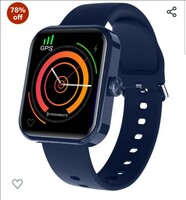 CrossBeats Ignite Atlas Smartwatch, Segment First in-Built GPS and Bluetooth Calling, 1.69” HD RealHue™ 3D Display, Smart AI Health Spo2 HR BP, 200+ Watch Faces, 30 Days Battery, Multi-Sports (Blue) 