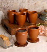 Brown Conical Shaped (Set of 6) Tea Kullar