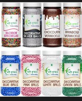 GO GRASS Cake Decorating Set ,Variety of Cake Sprinkles for Cupcakes & More / EACH 80GRAM Sprinkles on Flipkart
