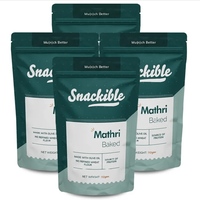 Snackible Baked Mathri - Pack of 4 x70gm Each | Whole Wheat Flour(No Maida)
