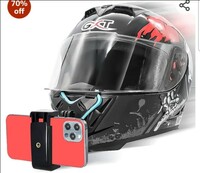  Sounce Helmet Chin Strap Mount with Mobile Clip & Screw Compatible with All Smart Phones Go pro Hero 9/8/7/6,SJCAM, Yi, DJI Osmo Action & Other Action Cameras (Multipurpose Helmet Mount) 