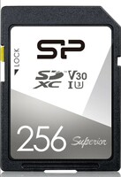 SP Silicon Power 256Gb Sdxc Uhs-I Sd Memory Card, Up to 100Mb/S Read & 80Mb/S Write, Class 10 U3 V30 4K Uhd, Superior Series 