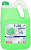Purela Dishwash Liquid Gel 5 Liter With Lime And Basil Fragrance, Leaves No Residue, Dishwashing Liquid 5 Ltr (Green)