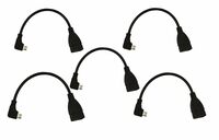 C & E 5 Pack-Micro USB OTG to USB 2.0 Adpater OTG Cable-Right Angle
