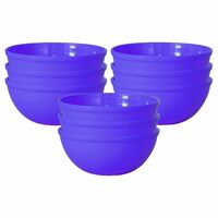 WONDER Sigma 1000 Microwave Safe Multipurpose Plastic Bowl Set, 12 pc Bowl 650 ml, Violet Color