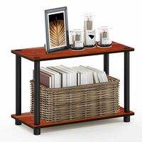 Furniture Cafe Wooden Multipurpose Turn-n-Tube Engineered Wood End Table Beside Sofa Side Table Corner Night Stand for Hallway Living Room Bed Room Home Office