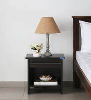 Kosmo Carnival Bedside Table in Natural Wenge Finish,