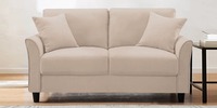 Daroo Velvet 2 Seater Sofa in Camel Beige Colour