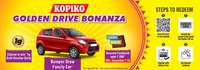 KOPIKO GOLDEN DRIVE BONANZA ( Win 1g gold coin, car, assured cashback upto 200/- )