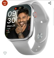  CrossBeats Nexus 2.01” Super AMOLED Display Smart Watch with ChatGPT-Powered| Dynamic Island| 5.3 Bluetooth Calling Smartwatch| Always on| in-app GPS| 60 Hz Refresh Rate | AI Health Tracker -(Silver) 