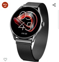 beatXP Vega 1.43" (3.6 cm) Super AMOLED Display, One-Tap Bluetooth Calling Smart Watch, 466 * 466px, 1000 Nits Brightness, Always On Display, 24/7 Health Monitoring, IP68 (Black Metal Magnetic) 