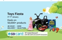 Toys Fiesta Upto 60% Off on Toys  [5th-7th Jan]