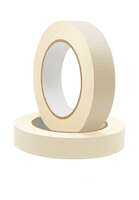 AIPL Masking Tape - 20 Meter Length 24MM / 1" Inch - 2 Rolls Per Pack - Easy Tear Tape, Best for Carpenter, Labelling, Painting and leaves no residue after a peel.