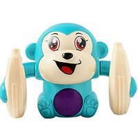 Gooyo GY-2020 Battery Operated Voice Control Monkey Toy with Musical, Dancing, Spinning,Rolling and Sensor Feature for Gifts/Kids/Babies/Boys/Girls|Blue Color, Power Source:3xAAA Battery(Not Included)