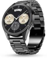 Pebble Carbon 1.39"HD Display,Black Series,Health Suite,BT Calling,AI Voice Assistant Smartwatch (Black Strap, Free Size)