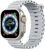 Offtrot UltraT-800 Series 8 NFC Bluetooth Call Fitness Bracelet with fast charging K1 Smartwatch (Grey Strap, Medium)