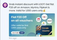 Magicpin- Get Rs20 off on buying any gift card worth Rs50 or more (user Specific)