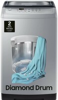 SAMSUNG 7 kg Diamond Drum Fully Automatic Top Load Washing Machine Silver