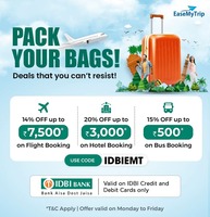 EaseMyTrip - Flat 14% Off Up to INR 2,000 on Flight Booking | No Minimum Booking Amount