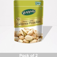Happilo Premium California Roasted & Salted Pistachios - Pack of 2 x500gm Each (1kg)