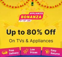 Flipkart Appliances Bonanza up to 80% off + 10% Bank Offers | 9th-10th January