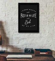 Fabric Inspirational Quote Frame Art Print, By Tied Ribbons