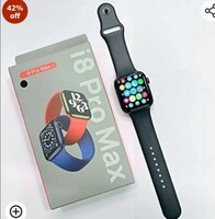 MADHAV i8 pro max Smart Watch Android Smartwatch Curved Display i8 Smart Watch with Heart Rate Sensor max pro Smart Watch [Pack of 1] [Pink]