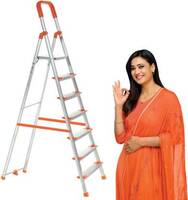 ProHome 7 Steps Ladder with Anti Slip Shoes Aluminium Ladder  (With Platform)