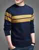 Men Striped Crew-Neck Sweatshirt