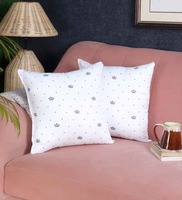 White Polyester Solid 16x16 inches (Set of 2) Cushion Inserts, By MFD Home Furnishing
