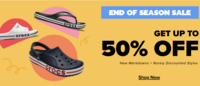 Crocs End Of Season Sale-Get Up to 50% Off 