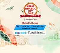 Amazon Great Republic Day Sale Live for All - Upto 80% off + 10% off with SBI Cards