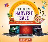 Acer Harvest Sale [10 - 15 Jan] - Up To 60% Off + Up To ₹2000 Additional Discount Freebies & More Offers