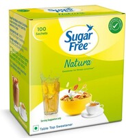 [10% coupon] Sugar Free Natura, 100 Sachet | Equivalent to Sweetness from 1Kg Sugar |100% Safe| Scientifically Proven & Tested|Sweet like Sugar but with zero calories| 75 g