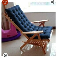 Mom's Moon Super Comfy Long Rocking Chair Cushion/Bench Back Seat Pad Cotton Handmade Quilts (Dark Blue -18 x 50 Inch) 