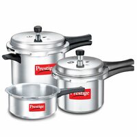 Prestige 2L+3L+5 Litres Popular Max outer lid Aluminium combo Pressure Cooker