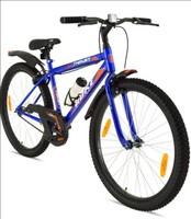 Avon Buke Bicycles Thrust 26T MTB Cycle for Adults | Wheel Size:26 inches | High-Tensile Steel Frame:17.5 inches | Rigid Fork | Caliper Brake | Steel Rim | Mudguards & Bottle | Matt Gloss Finish(Blue) 