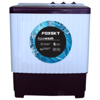 Lowest - FOXSKY 7 kg Semi-Automatic Top Load Washing Machine with Magic Filter (Aqua Wash, Maroon)