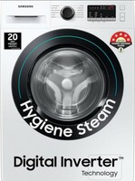 Samsung 8 kg, 5 Star, Digital Inverter, Motor, Fully-Automatic Front Load Washing Machine (WW80T4040CE1TL, Hygiene Steam, White)