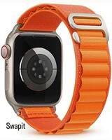 Swapit Alpine Loop Compatible with Apple Watch Band Ultra 49mm 45mm 44mm 42mm Smart Watch Strap  (Orange)