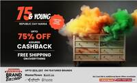 Pepperfry 75 & Young Republic Day Sale - Upto 75% OFF & Assured Cashback + Free Shipping 