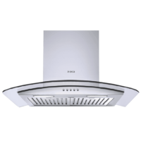 elica GLACE TF ETB Plus LTW 60 PB LED 60cm 1220m3/hr Ducted Wall Mounted Chimney with Push Button Control (Silver)