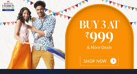 Myntra Flash Sale - Buy 1 @ 399 II Buy 2 @ 699 II Buy 3 @ 999 + Extra 15% Off