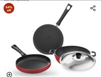Lifelong Trio Non-Stick 3-Piece Cookware Set (Induction and Gas Compatible)