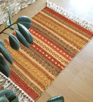 Brown Hemp 2 ft x 3 ft Hand Woven Dhurrie, By Art India